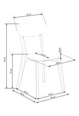 Halmar Dřevěná jídelní židle BUGGI přírodní / bílá (1p=2szt)