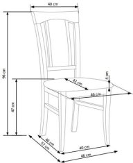 Halmar Dřevěná jídelní židle KONRAD dub sonoma / tap: Inari 23 (1p=2szt)
