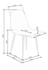 Halmar Moderní jídelní židle K379 šedá (1p=4szt)