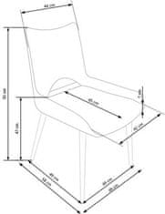 Halmar Moderní jídelní židle K369 tmavě šedá (1p=2szt)