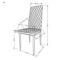 Halmar Moderní jídelní židle K501 židle černá (1p=4szt)