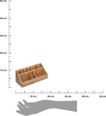 Dekorstyle Kosmetický organizér Woody 10 přihrádek bambus