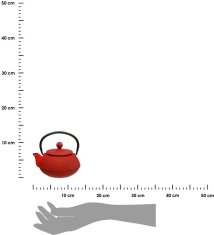 Dekorstyle Litinová konvice se sítkem DOTY 600 ml červená