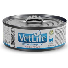 Vet Life Natural Feline konz. Hypoallergenic Pork & Potato 85 g