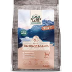 Wildes Land Dog Soft Adult Turkey & Salmon & Rice 1,5 kg