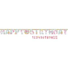 Amscan Girlanda happy birthday Unicorn 320x25,4cm -