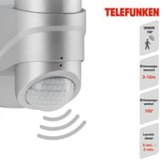 BRILONER BRILONER TELEFUNKEN LED venkovní svítidlo s čidlem 24 cm 16W 1600lm stříbrná TF 304304TF