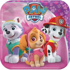 Amscan Papírový talíř 8ks Paw Patrol čtvercové 18x18cm -