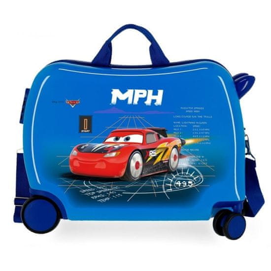 JOUMMABAGS Dětský kufřík na kolečkách Cars Rocket Racing MAXI ABS plast, 50x38x20 cm, objem 34 l