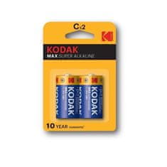 Kodak Baterie monočlánek C MAX alkalická 2 ks, blistr