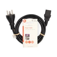 Nedis napájecí kabel zástrčka typ K (Dánsko) - IEC320-C13 černá, 2 m (CEGL11400BK20)