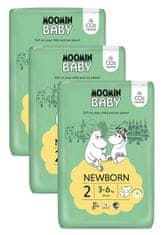 Moomin Baby měsíční balení eko plen 2 Newborn 3–6 kg, 168 ks