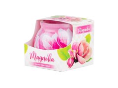 Sklo Dekor 80 x 72 mm Magnolie vonná svíčka