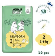 Moomin Baby eko pleny 2 Newborn 3–6 kg, 56 ks