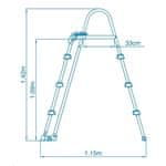 Marimex Schůdky k bazénům v. 1,07 m bezpečnostní