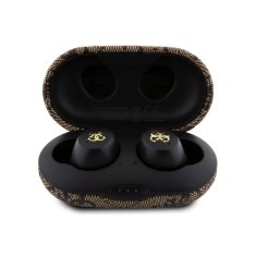 Guess  True Wireless 4G PU Metal Logo BT5.3 Stereo Earphones Brown