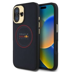 Red Bull Zadní kryt PU Leather Red Ring MagSafe pro iPhone 16 Navy