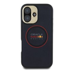 Red Bull Zadní kryt PU Leather Red Ring MagSafe pro iPhone 16 Navy