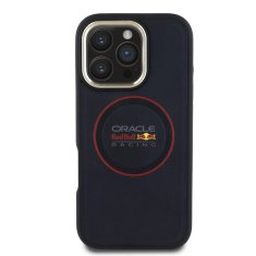 Red Bull Zadní kryt PU Leather Red Ring MagSafe pro iPhone 16 Pro Max Navy