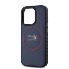 Red Bull Zadní kryt PU Leahter Red Ring MagSafe pro iPhone 15 Pro Max Navy