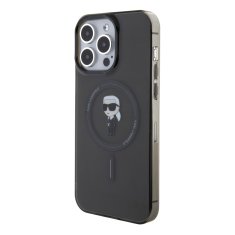 Karl Lagerfeld  IML Ikonik MagSafe Zadní Kryt pro iPhone 15 Pro Max Black