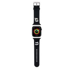 Karl Lagerfeld Řemínek Karl and Choupette Head NFT pro Apple Watch 42-44 černý