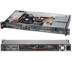 SuperMicro mini1U chassis, 1x 3,5" fixed HDD (nebo s MCP-220-00044-0N 2x2,5"), 200W (Gold) (Front panel)