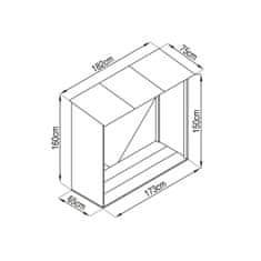 G21 Přístřešek na dřevo WOH 136 - 182 x 75 cm, zelený