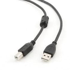 Kabel propojovací USB 2.0, A-B, HQ s ferritovým jádrem, 3m