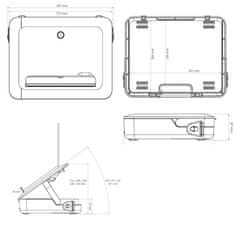 Fellowes Stojan BREYTA 2v1, pro notebook, 5 pozic, černý