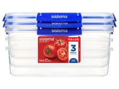 Sistema Sistema KLIP IT PLUS Krabička na potraviny 4 klipy 2,2 l, 3-pack