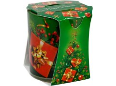 Sklo Verona 73x77 mm Christmas green tree, vonná svíčka