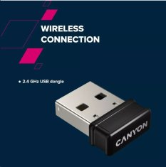 CANYON HSET-W5 bezdrátový SET CS klávesnice + optická myš, 2,4 Ghz, 105 kláves, béžový