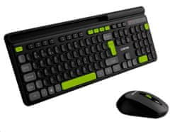 CANYON HSET-W5 bezdrátový SET CS klávesnice + optická myš, 2,4 Ghz, 105 kláves, černý