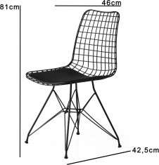 Kalune Design Sada 2 ks jídelních židlí Tivoli černá