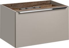 COMAD Závěsná skříňka Santa Fe s deskou a umyvadlem 80 cm taupe/dub santa fe vintage