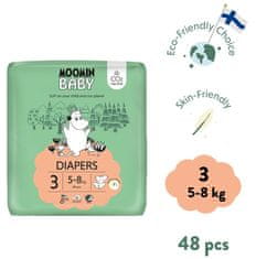 Moomin Baby eko pleny 3 Midi 5–8 kg, 48 ks