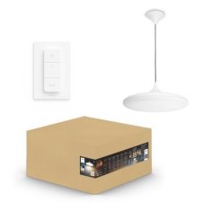 Philips Hue LED White Ambiance Závěsné svítidlo Philips Cher BT 8719514341210 39W 3000lm 2200-6500K 240V, bílé s dálkovým ovladačem a Bluetooth