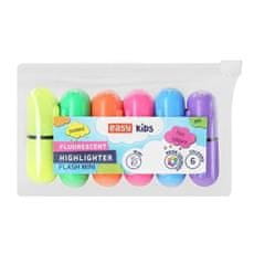 Easy Kids FLASH MINI Sada zvýrazňovačů s vůní, 6 neonových barev