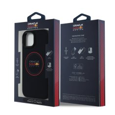 Red Bull Zadní kryt PU Leather Red Ring MagSafe pro iPhone 13 Navy