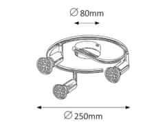 Rabalux  LED stropní bodové svítidlo Norton 3x3W | GU10 | 660lm | 3000K - chrom