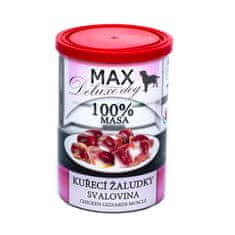 MAX Deluxe Dog kuřecí žaludky - svalovina, konzerva 400 g