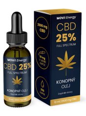 MOVit CBD 25% Full Spectrum konopný olej 10 ml