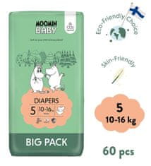 Moomin Baby eko pleny 5 Maxi 10-16 kg, 60 ks