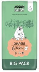 Moomin Baby eko pleny 6 Maxi 12-24 kg, 51 ks