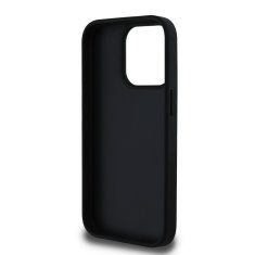 Guess Zadní kryt PU Grained 4G Metal Logo pro iPhone 15 Pro Max Black