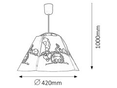 Rabalux Rabalux dětské závěsné svítidlo Leon E27 1x MAX 60W vícebarevná 4568