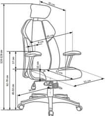 Halmar Kancelářské křeslo Foton bílé/černé