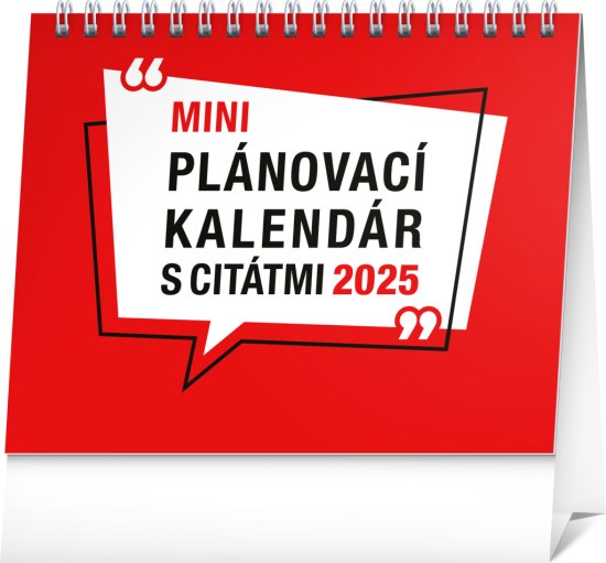 NOTIQUE Stolový kalendár Plánovací s citátmi 2025, 16,5 x 13 cm