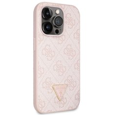 Guess hard silikonový obal iPhone 15 PRO MAX 6.7" Pink Crossbody 4G Diamond Triangle